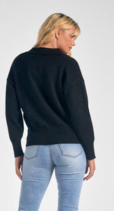 Suéter Negro Ligero Polo Millie