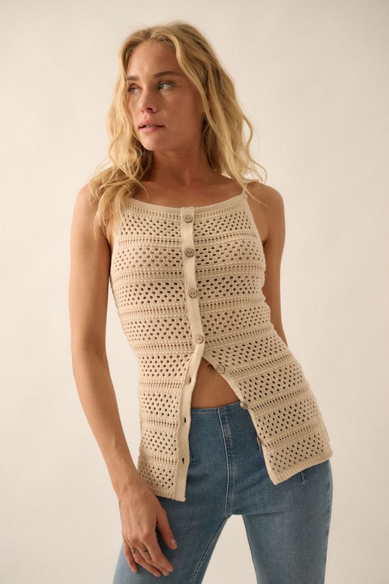 Top Crochet Button Grace