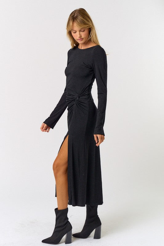 Vestido Negro Twist Greta