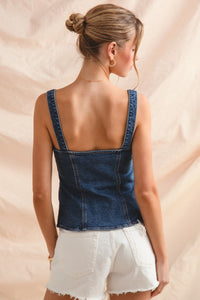 Top Denim Button Down Milly