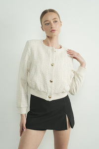 Chaqueta Bomber Tweed Eva