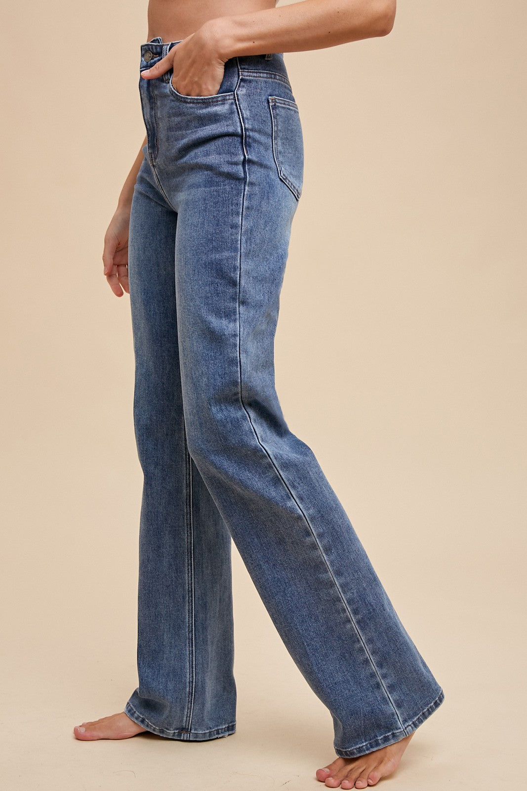 Pantalón Denim Straight Sabrina