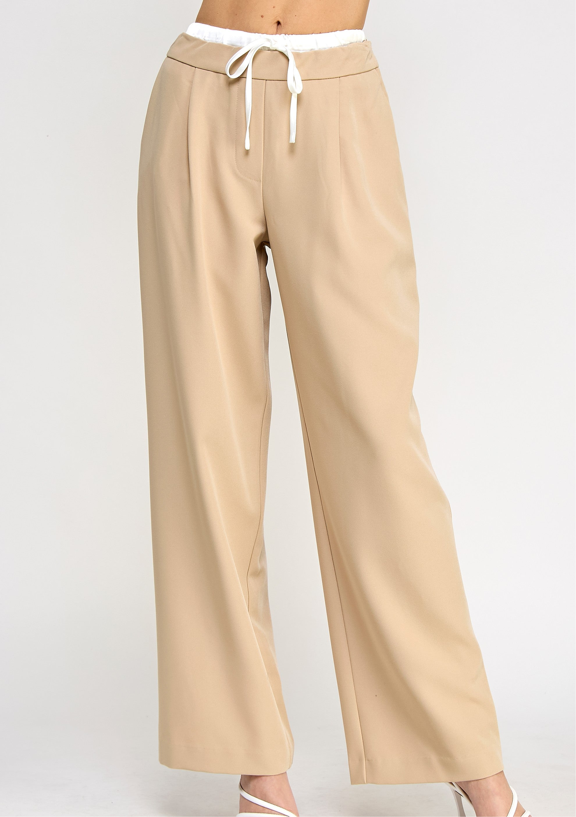 Set Chaleco/Trouser Contrast Taupe Kara