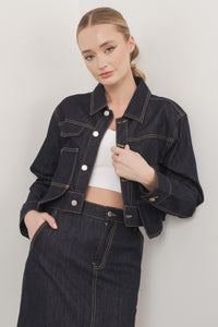 Chaqueta Dark Denim Stitches Cleo