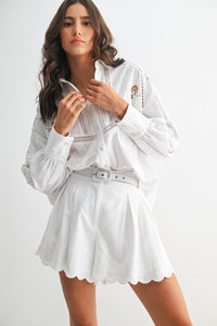 Set Blanco Linen Embroidered Rachel