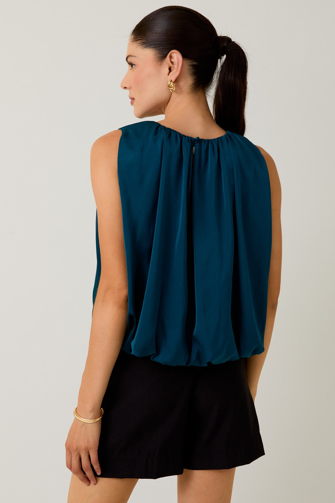 Camisa Bubble Teal Romina