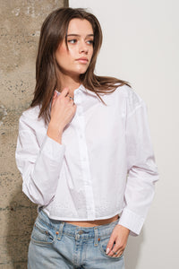 Camisa Blanca Spotted Rhinestones Stephie