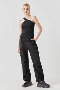 Top Negro One Shoulder Knit Mieka