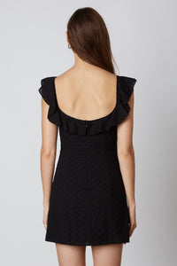 Vestido Eyelet Ruffle Front Tie Rachelle