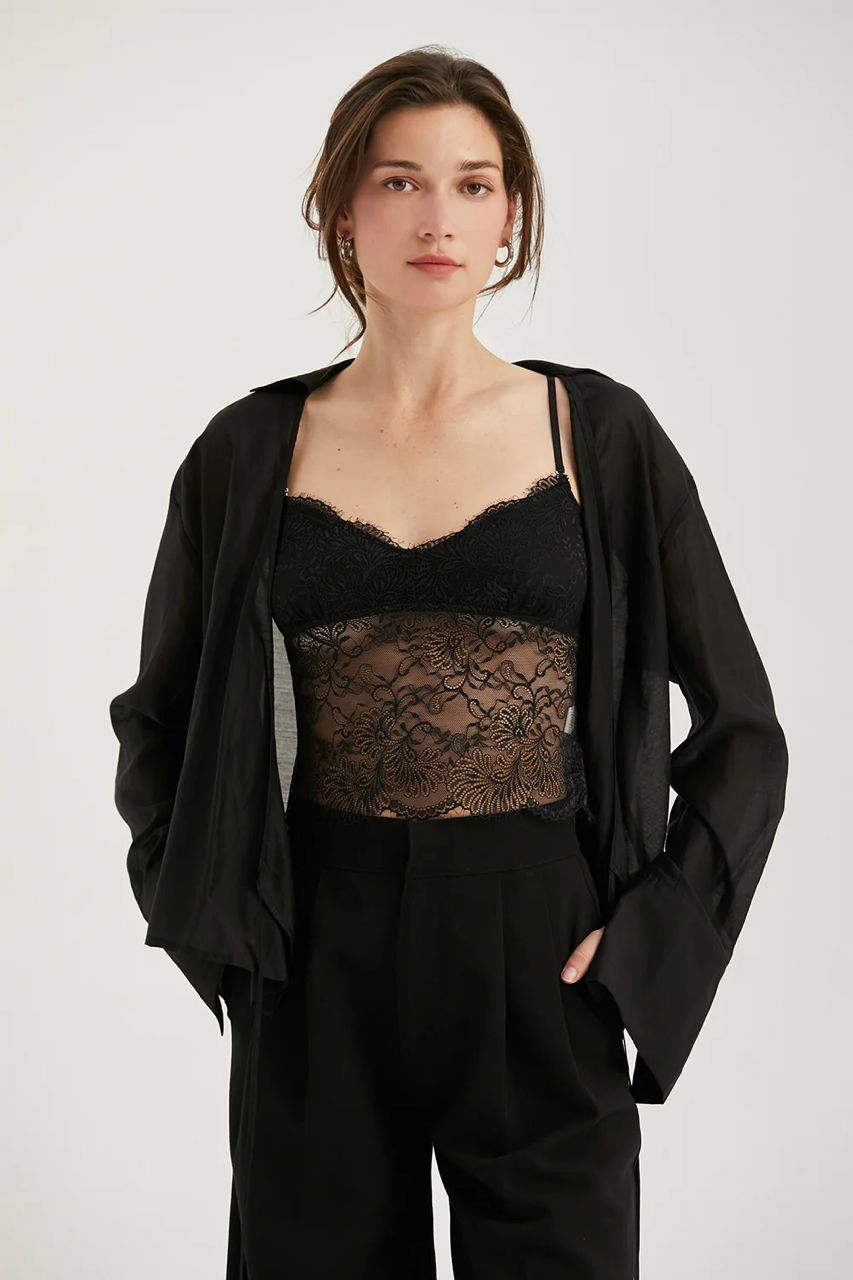 Camisa Wrap con Top Incluido Lace Bridget