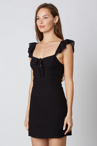 Vestido Eyelet Ruffle Front Tie Rachelle