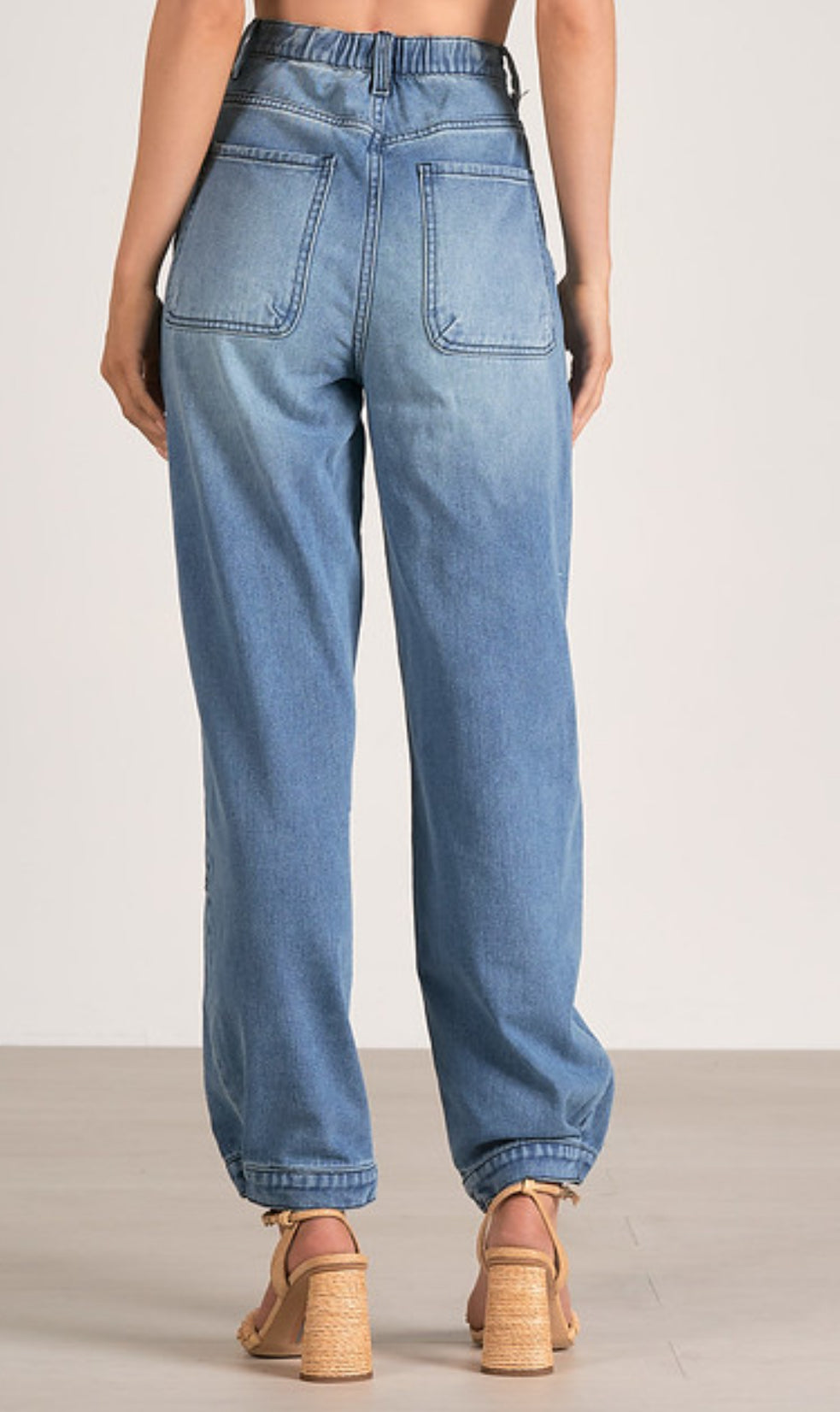 Pantalón Azul Denim Balloon Ankle