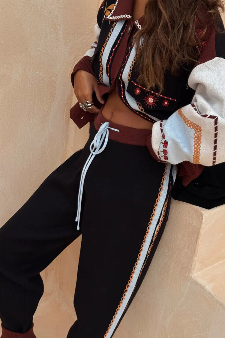 Pantalón Jogger Knit Geometric Neverfully