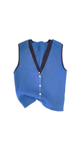 Chaleco Colorblock Azul Crop April