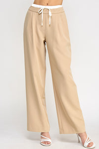 Set Chaleco/Trouser Contrast Taupe Kara