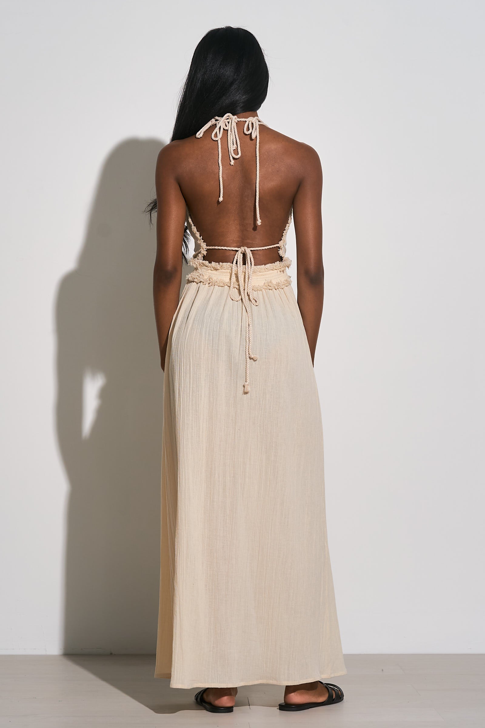 Vestido Sand Maxi Halter Riviera