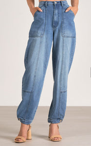 Pantalón Azul Denim Balloon Ankle