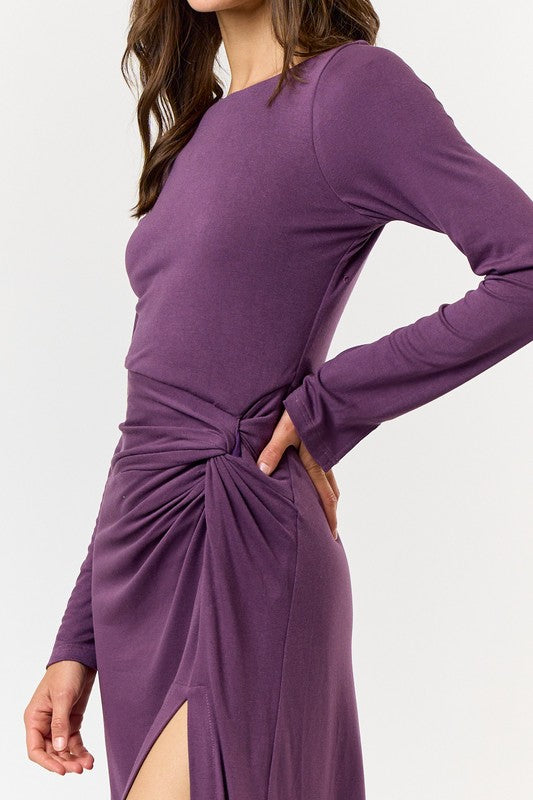 Vestido Morado Twist Greta