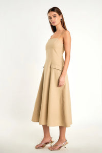 Vestido Linen Beige Amaia