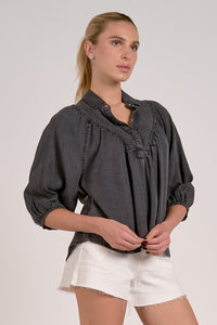 Camisa Tencel Acid Manga Puff Kelly
