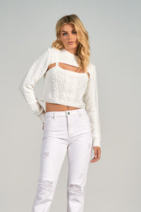 Suéter  Knit Blanco Top Tyra FINAL SALE