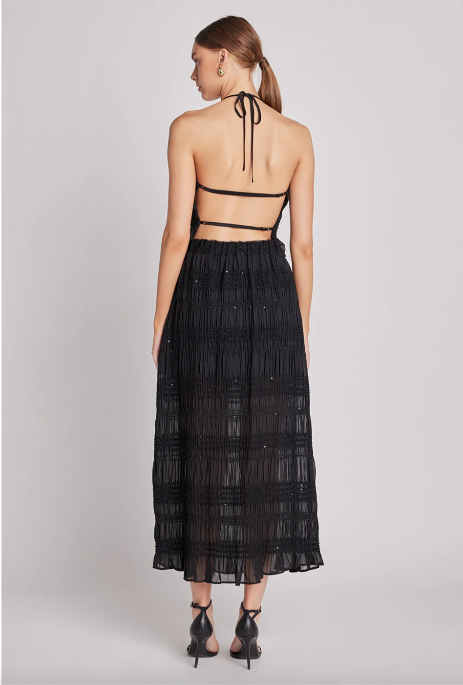 Set Top/Falda Chiffon Sequins Renata