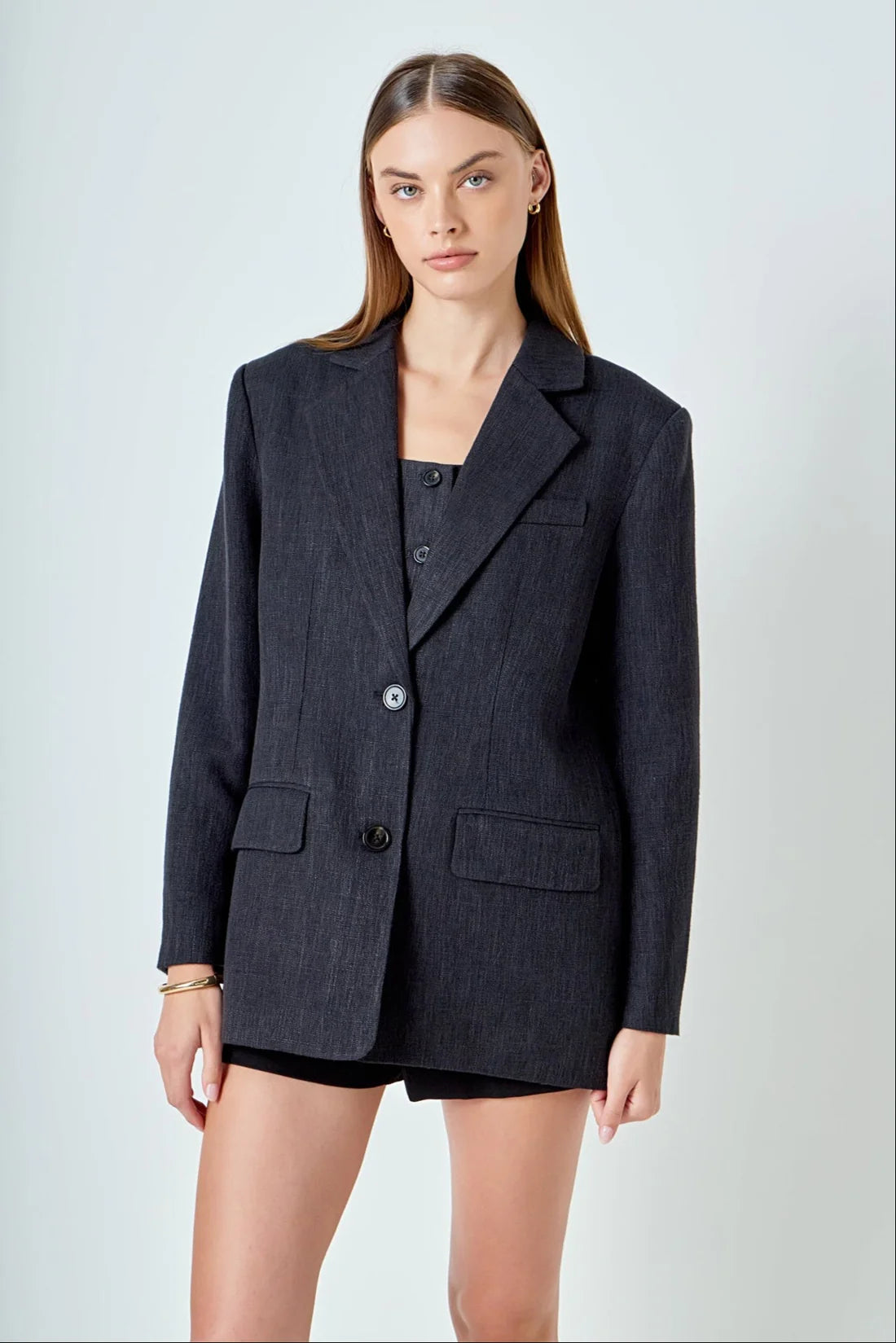 Blazer Charcoal Linen Diane