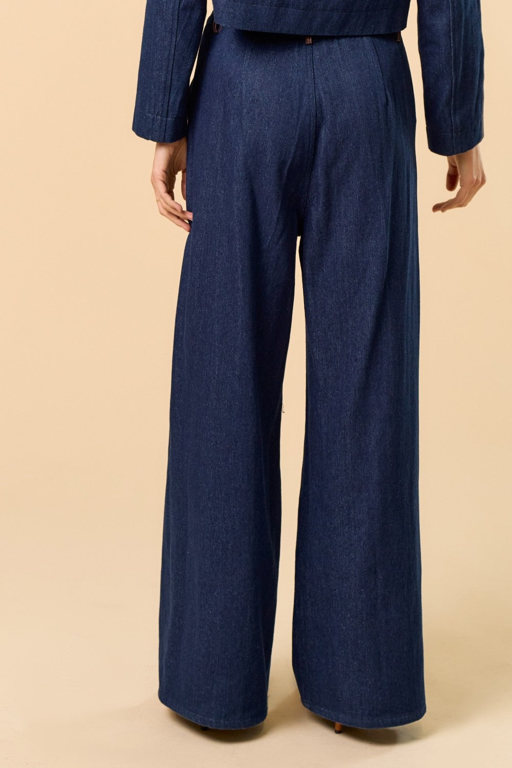 Pantalón Denim Leather Trim Ember