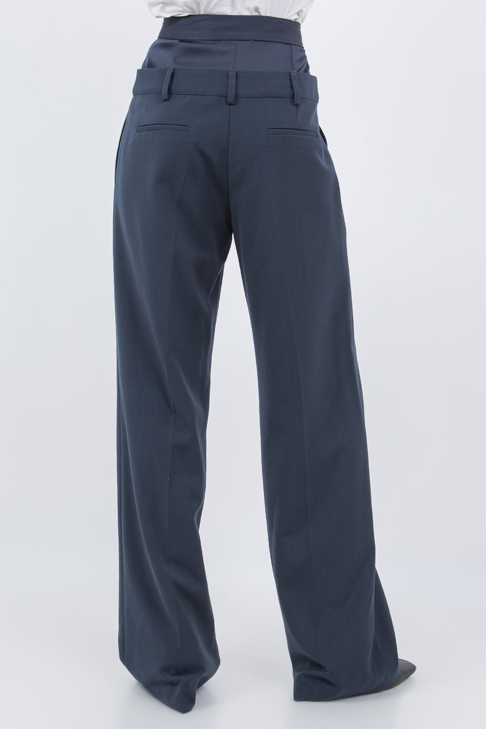 Pantalón Trouser Navy Doble Contrast Nora