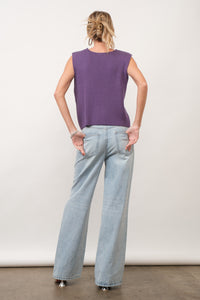Chaleco Morado Zipper Nell