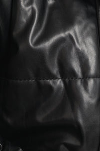 Chaqueta Cuero Negra Vegan Leather Puff Boite FINAL SALE