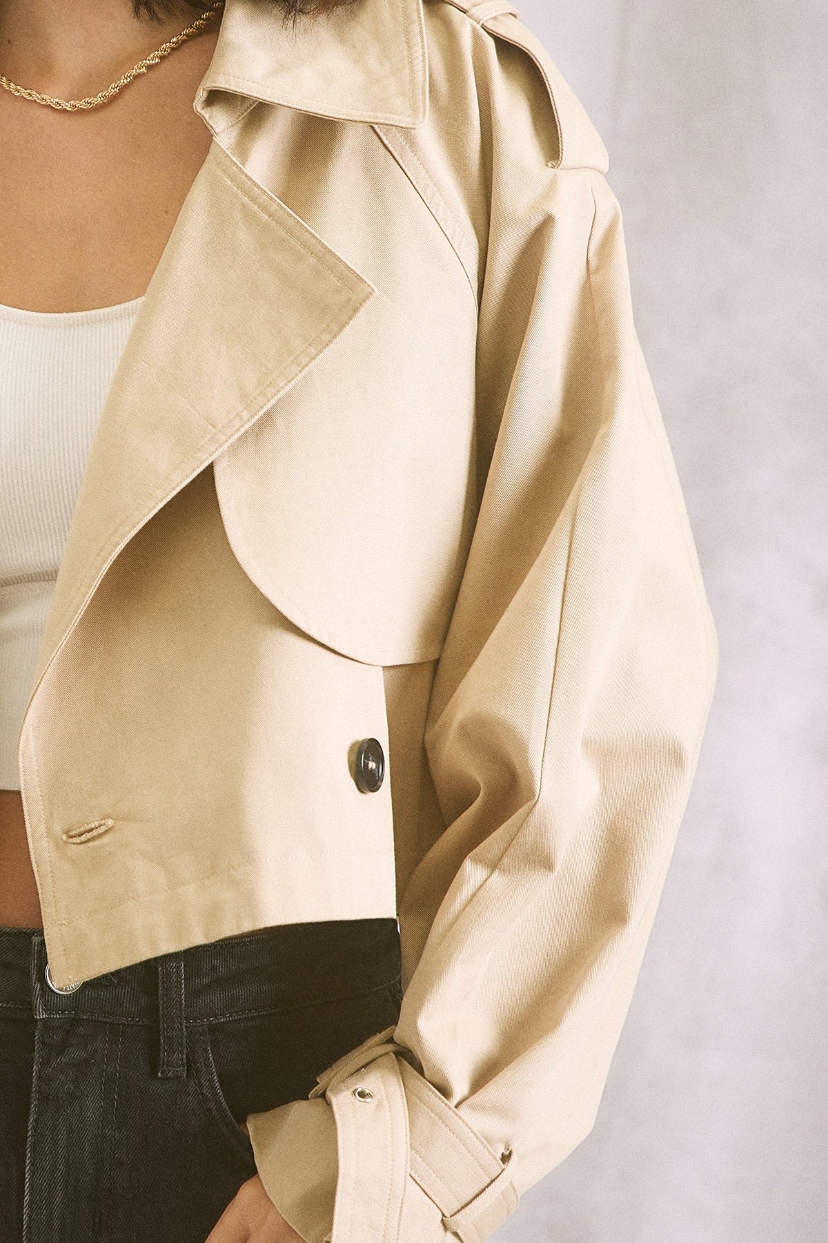 Chaqueta Gabardina Beige Valentina