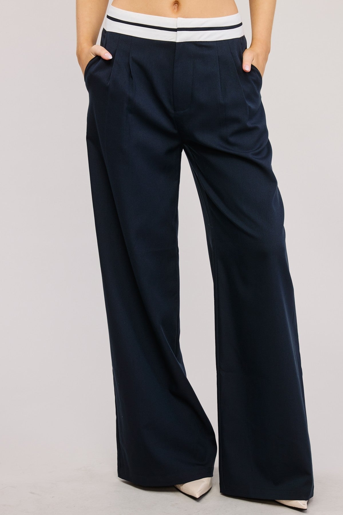 Pantalón Trouser Navy Contrast Sam