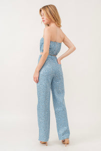 Pantalón Denim Sequin Embellished Light FINAL SALE