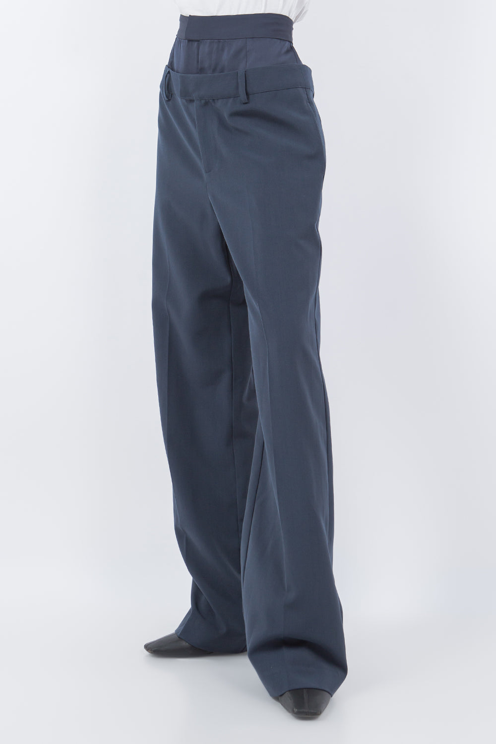 Pantalón Trouser Navy Doble Contrast Nora