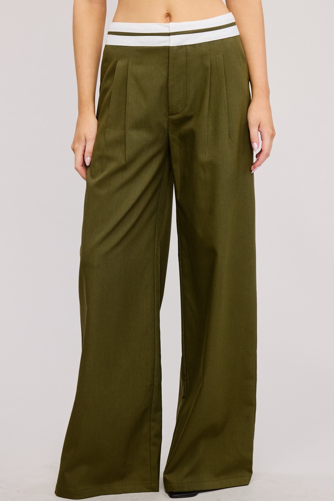 Pantalón Trouser Oliva Contrast Sam
