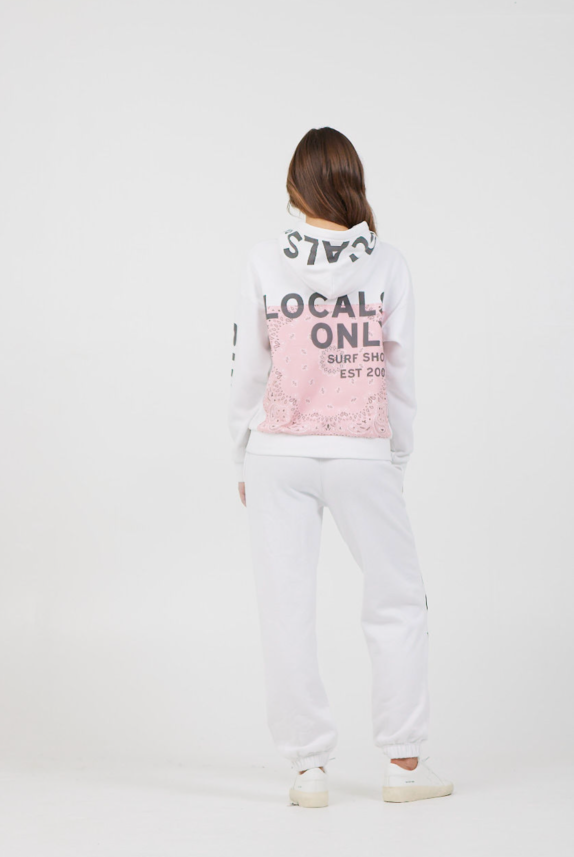 Set Blanco Comfy Locals Only Bandana Hoodie