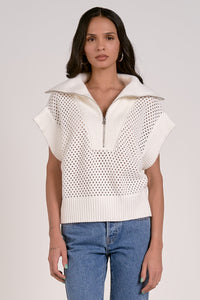 Chaleco Net Blanco Polo Elisa
