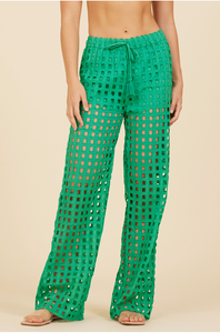 Pantalón Verde Eyelet Kyra