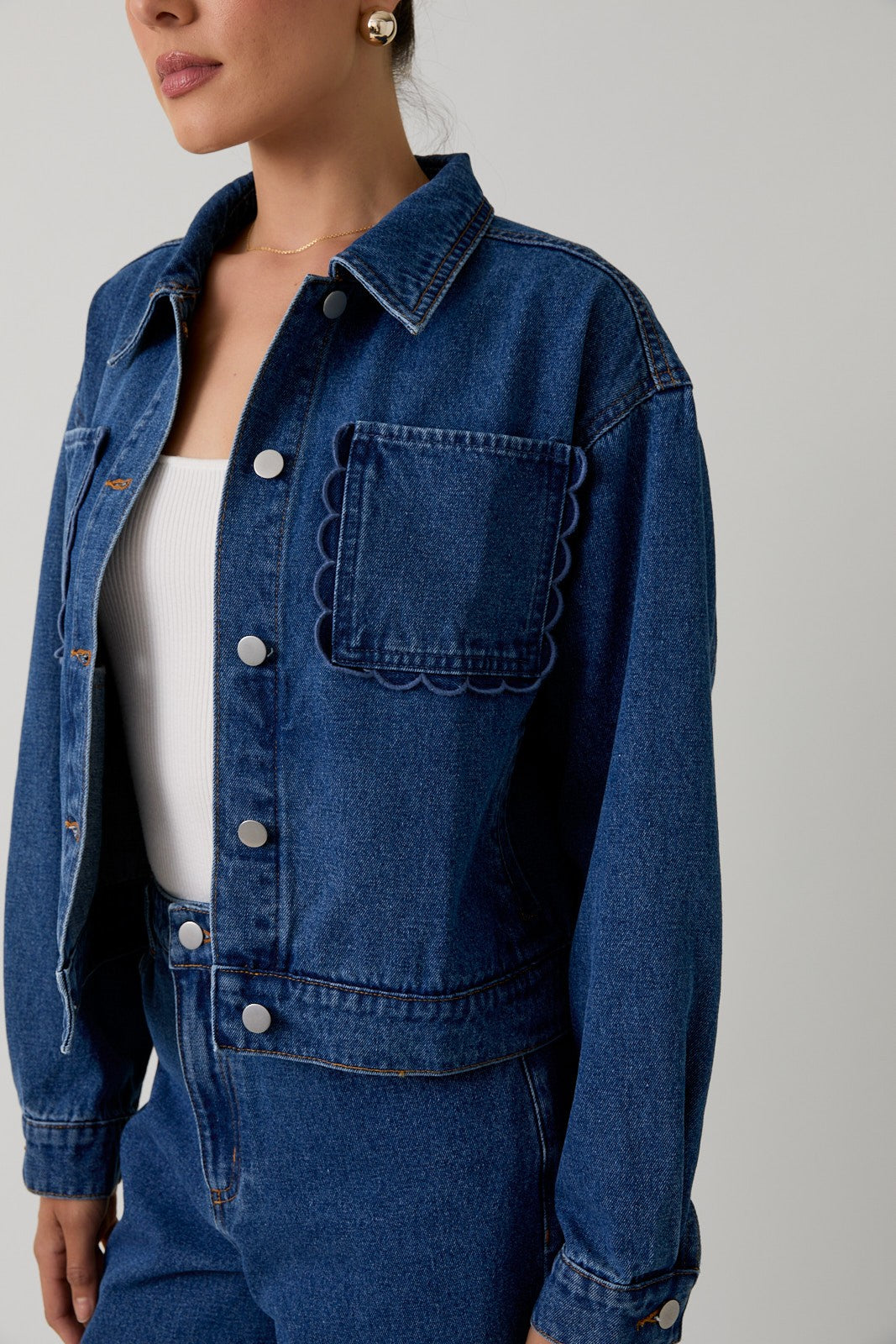 Chaqueta Denim Wavy Pocket Charlie