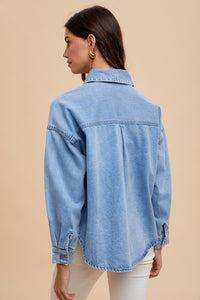 Camisa Denim Rhinestones Tori