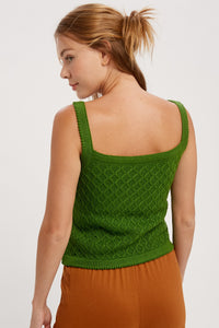 Top Cable Knit Olive Quinn