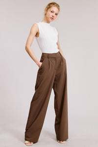 Pantalon Trouser Mocha Pleated Mara