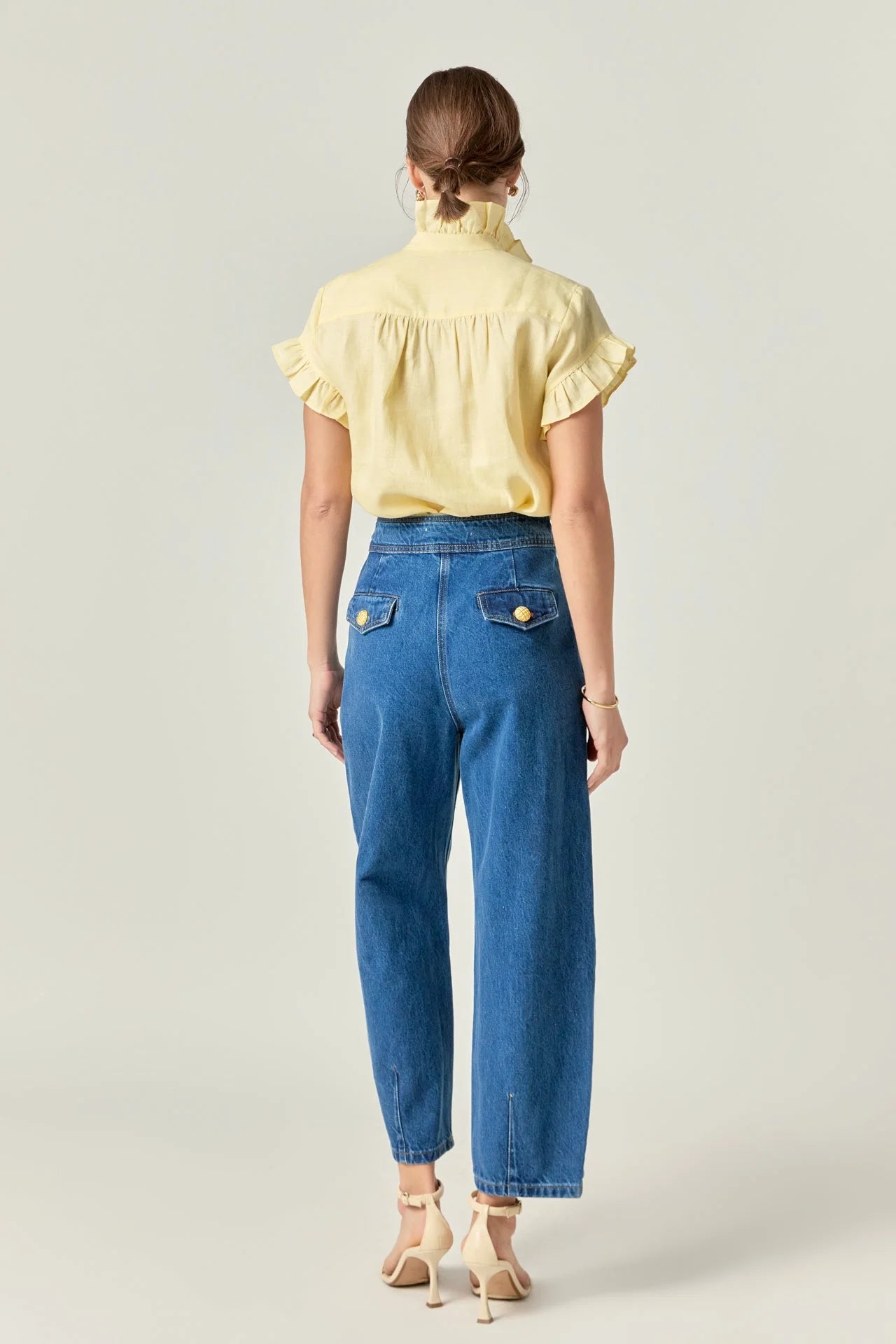 Camisa Linen Amarilla Chloe