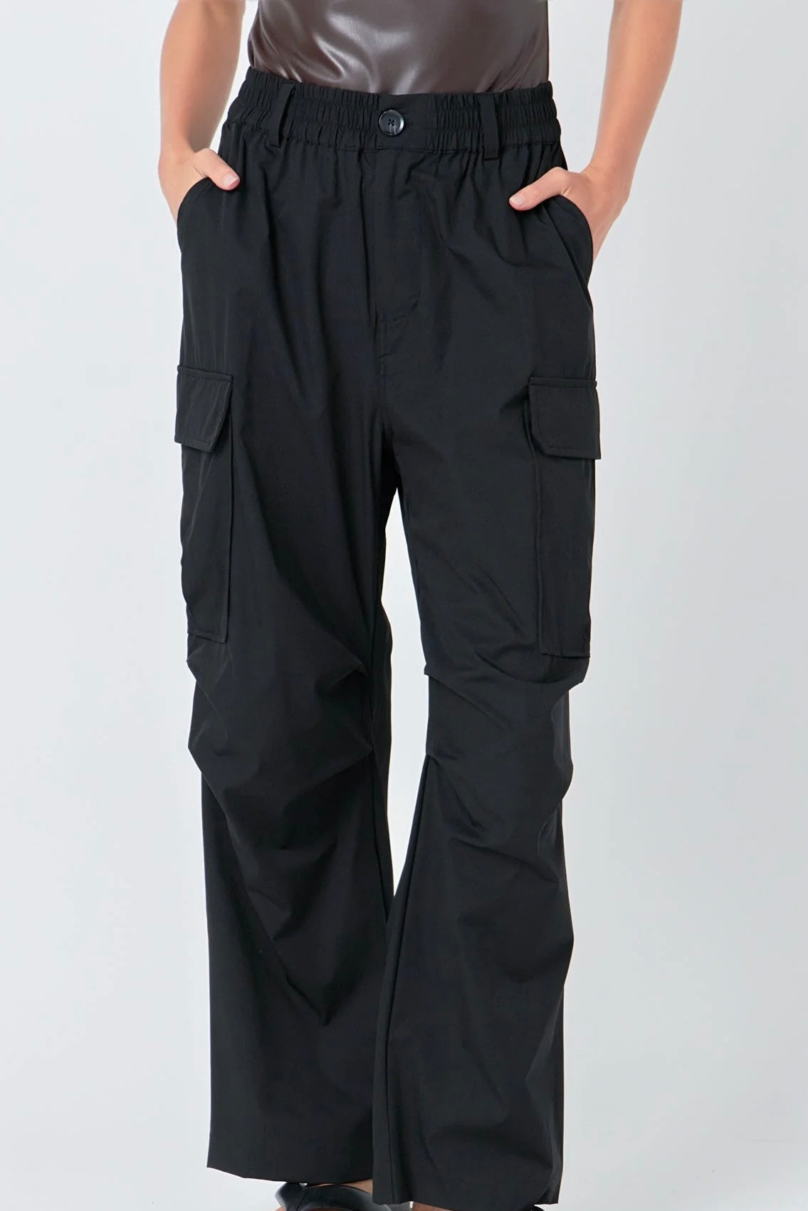 Pantalones Negros Cargo Baggy Olivia