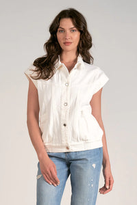 Chaleco Denim Blanco Joy