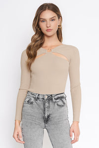 Top Ribbed Round Beige Gigi