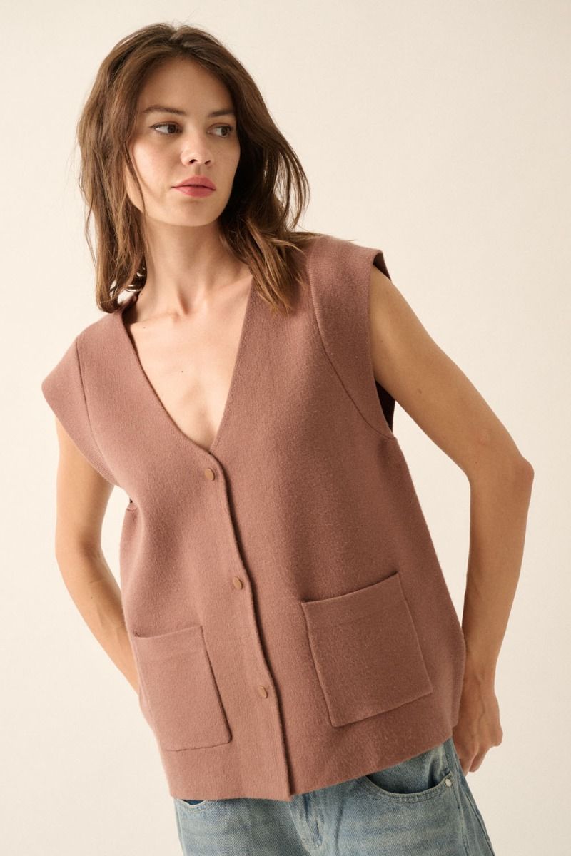 Chaleco Sleeve Cap Mocha Maggie