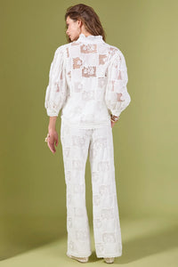 Set Camisa/Pantalón Lace Blanco Annabel