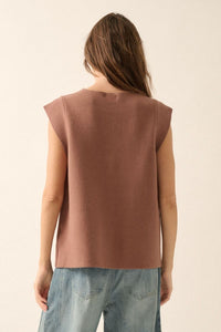 Chaleco Sleeve Cap Mocha Maggie